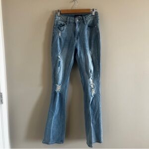 Fashion Nova Distressed Flare Jeans